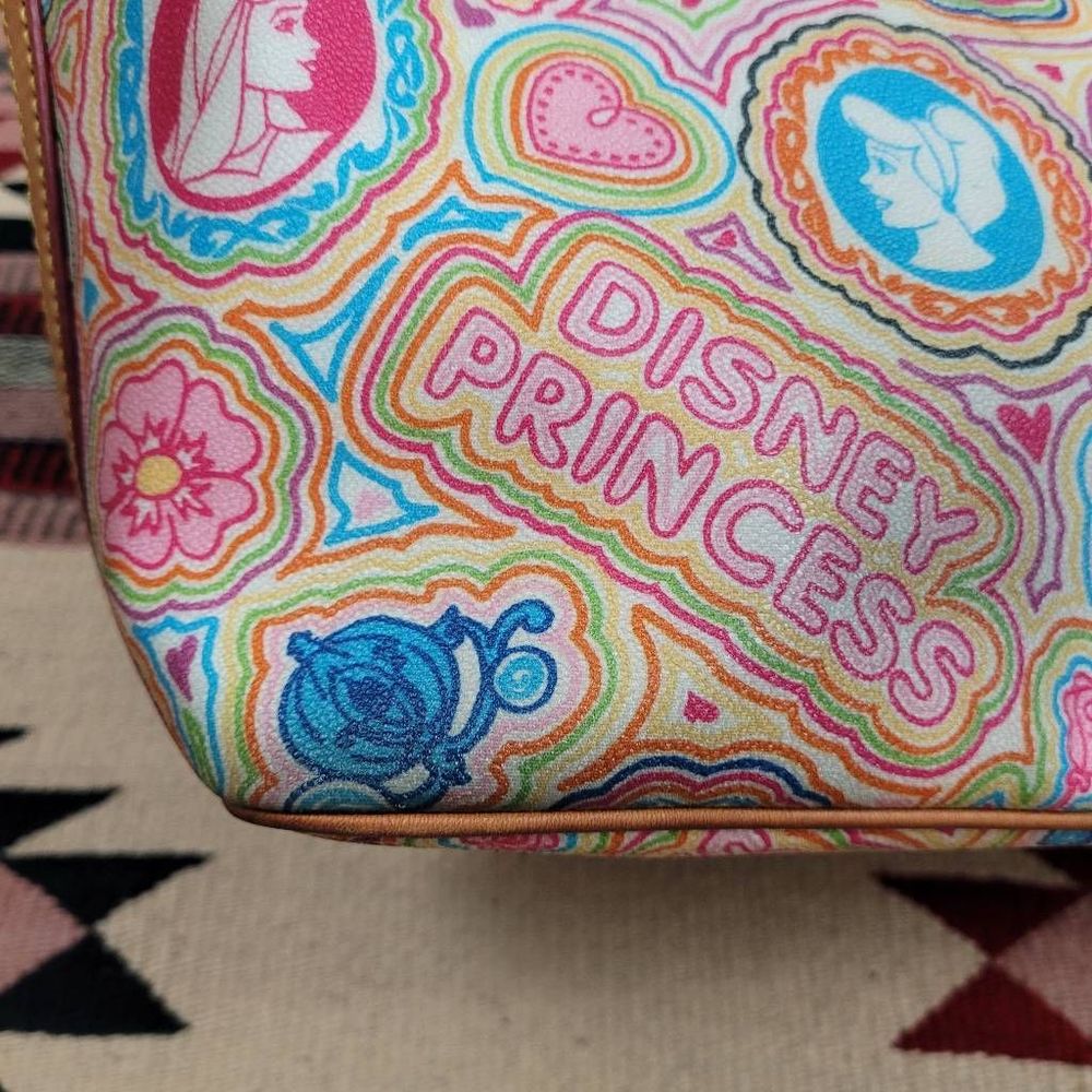 Dooney & Bourke Disney Pop Princess Tote Purse Colorful Coated Canvas Leather - Picture 12 of 12